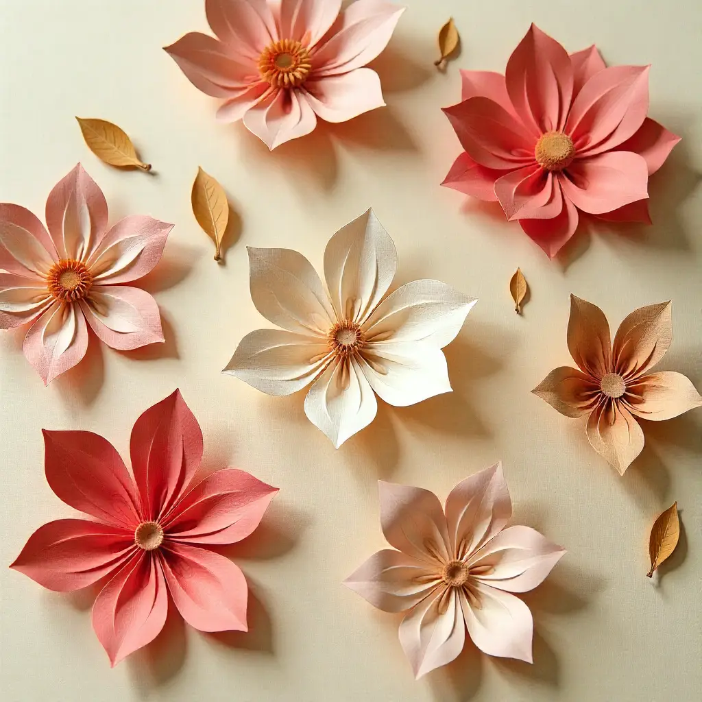 Paper flower patterns collection  